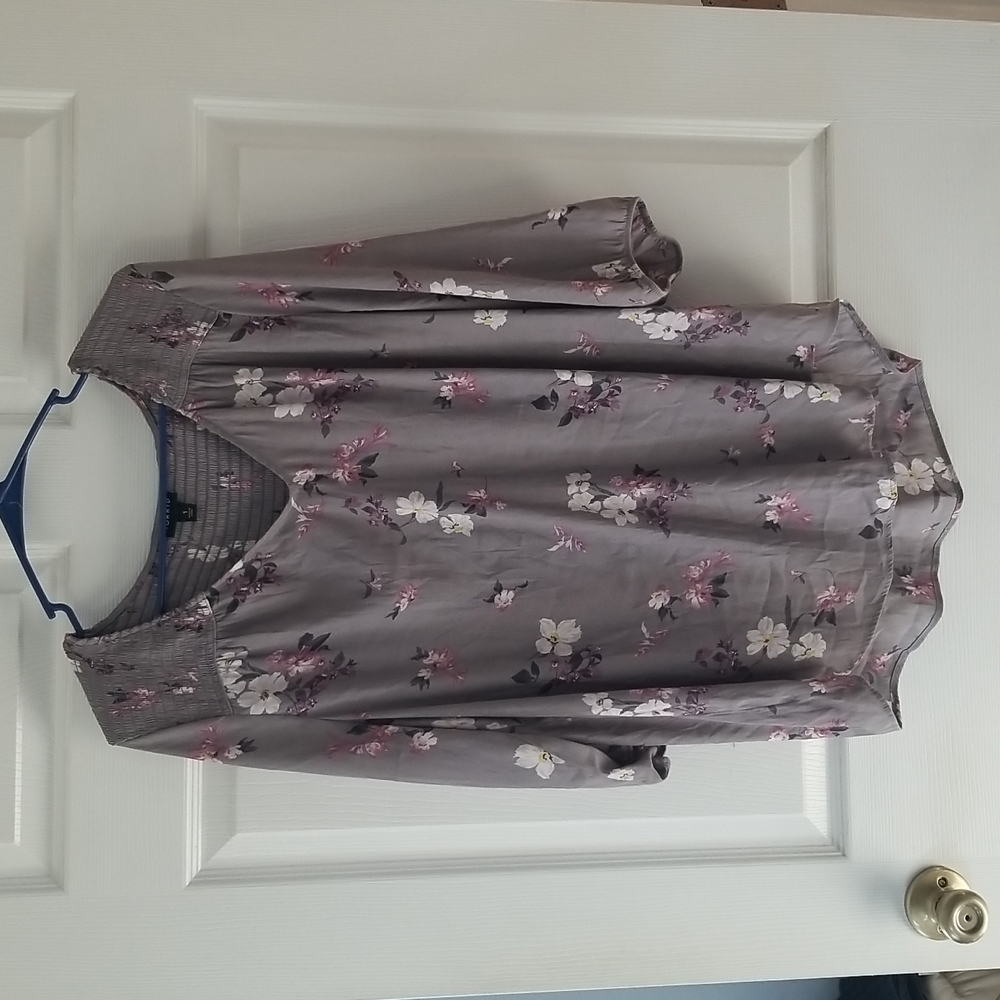 Blouse from Torrid, purple/grey